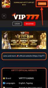 Vip777 App .